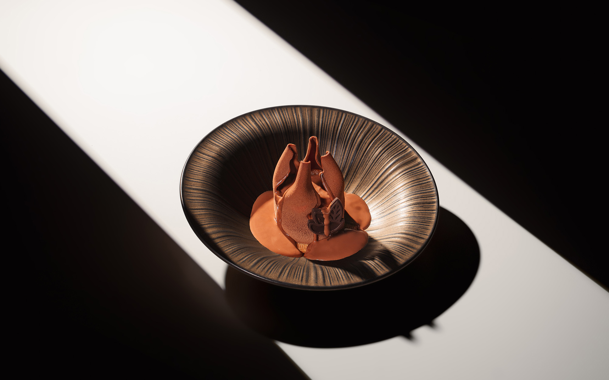 Haven chef at work with signature chocolate showpieces