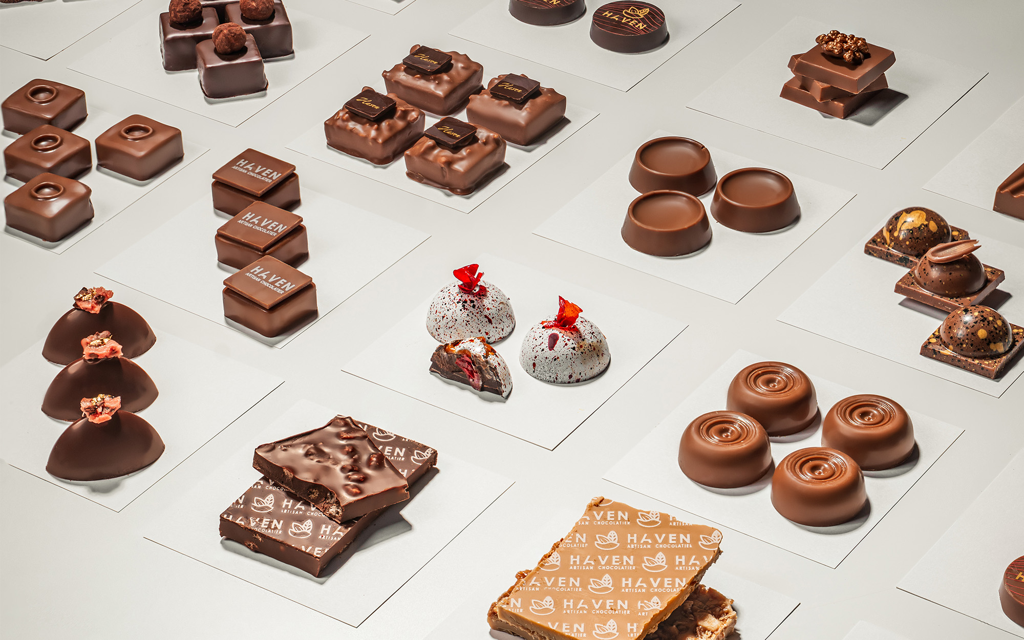 Haven chocolate craftsmanship, gold leaf and vanilla